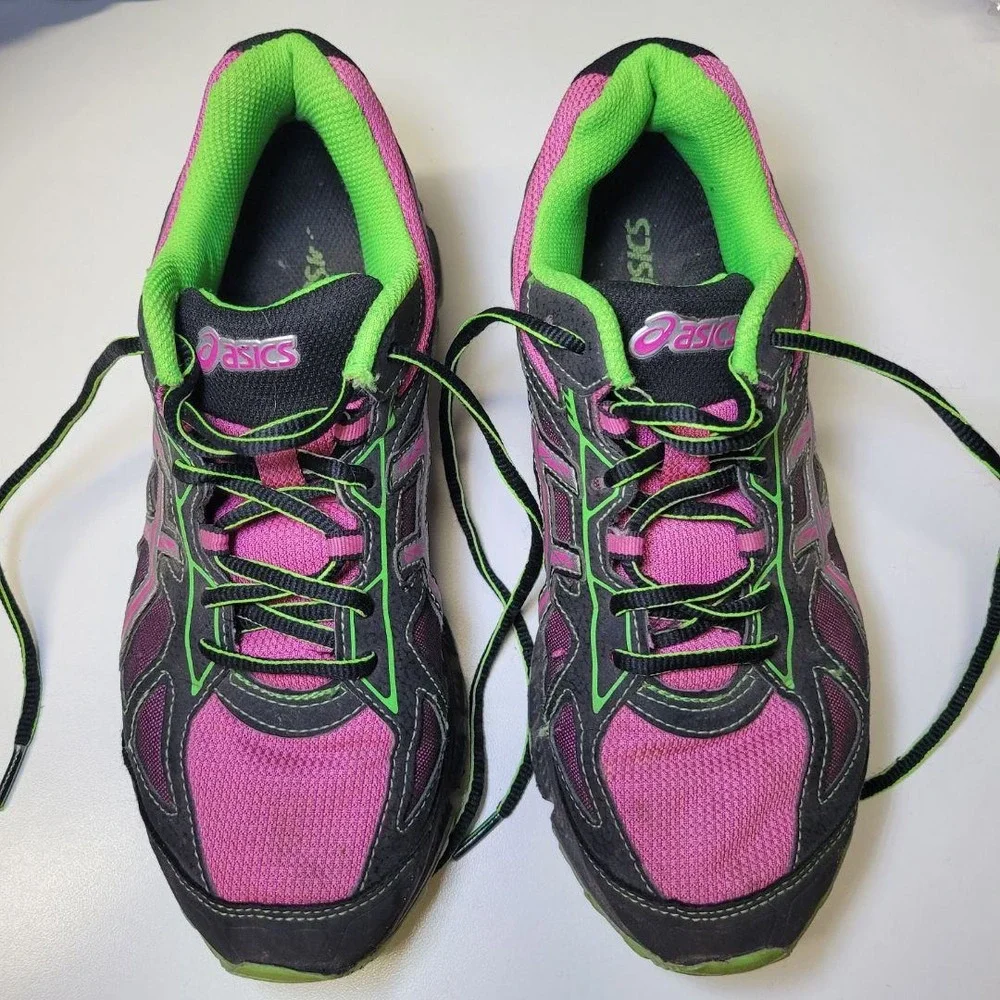 Asics Shoes Basic Walking Athletic‎ Pink Green Gel-Scram 2 Womens US Size 8.5 - Picture 7 of 8